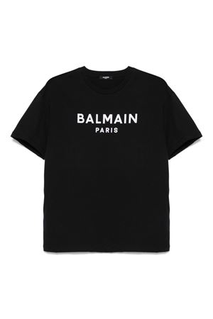 black cotton tshirt BALMAIN PARIS KIDS | BW8P91Z1751930BC